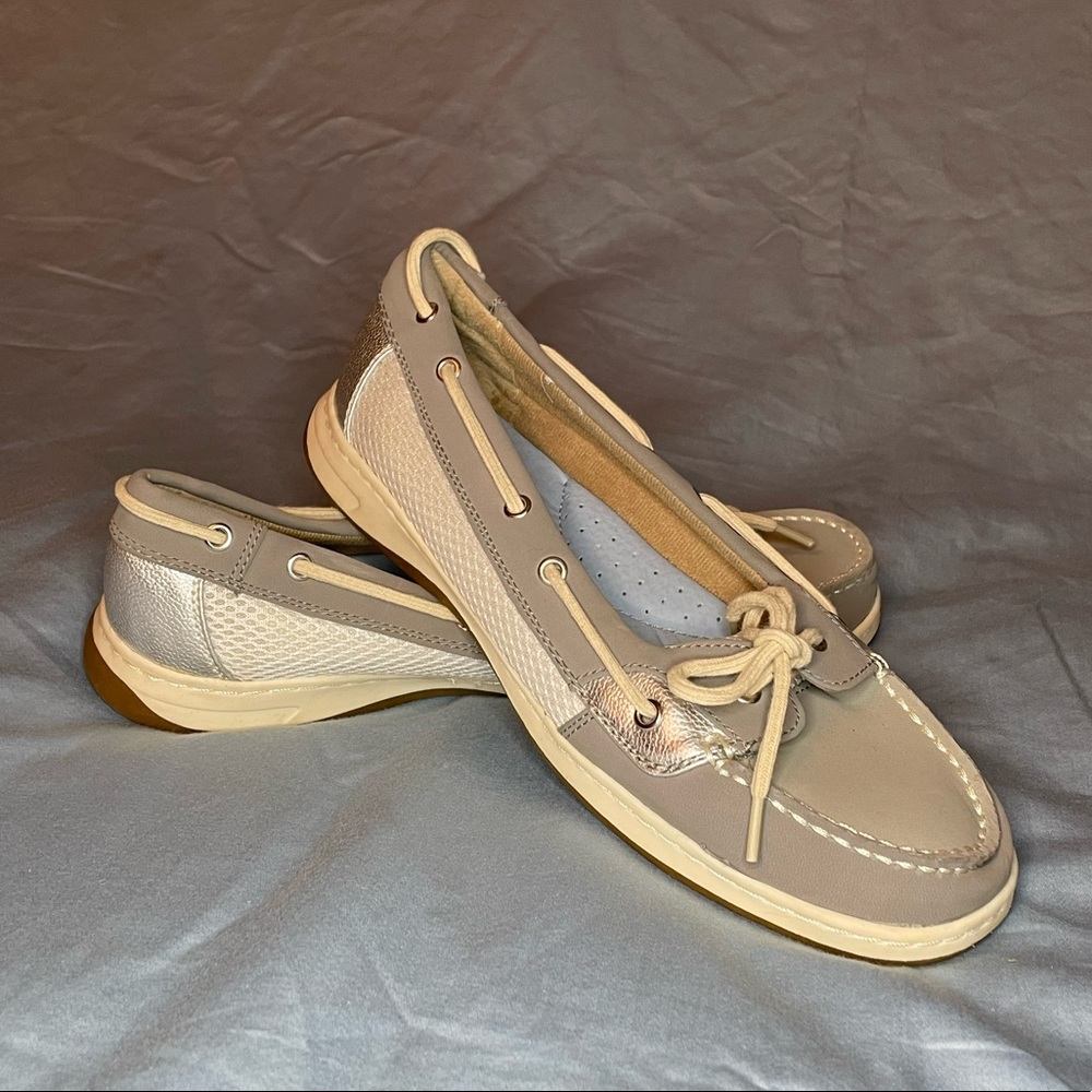 Liz Claiborne gray boat shoes/loafers